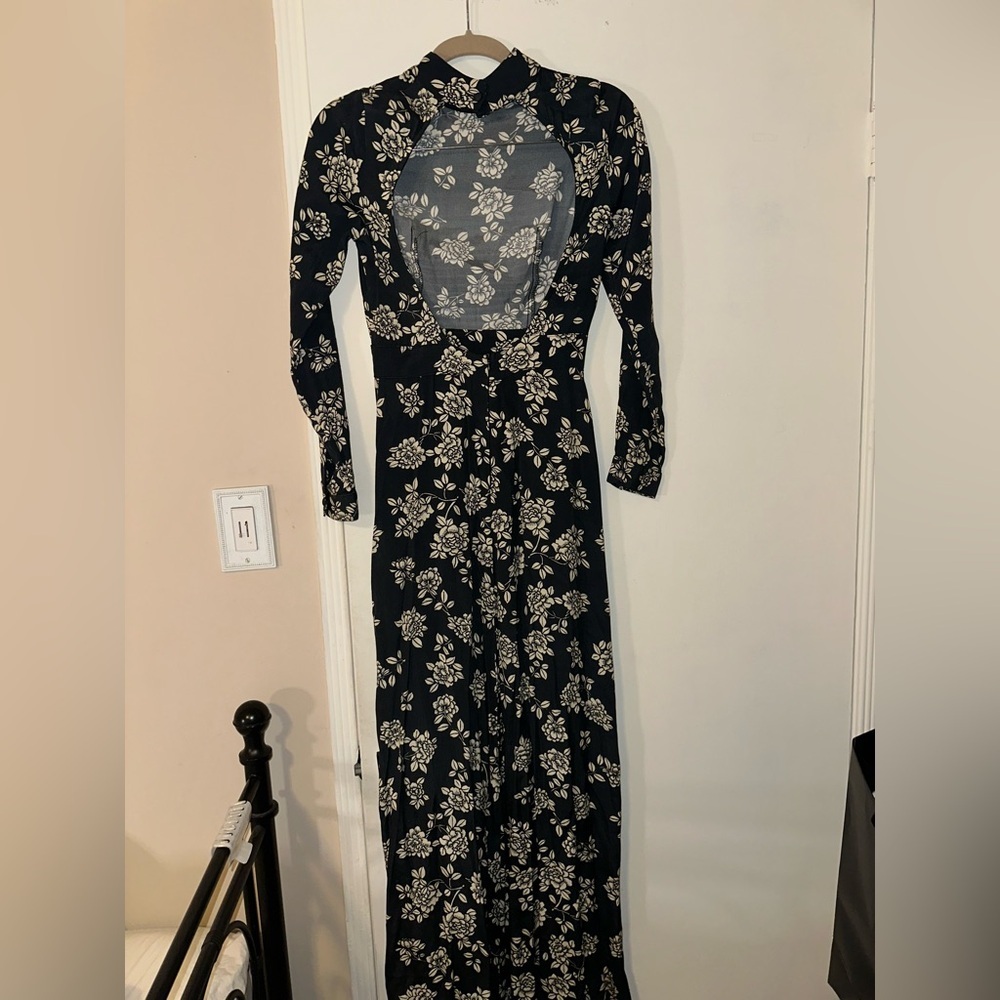 Flynn Skye Black and White Floral Backless Dress Size XS - Picture 5 of 8